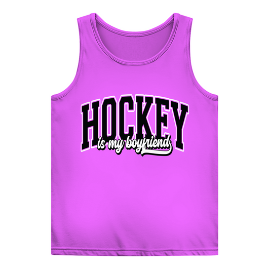 Ladies Tank Top HOCKEY IS MY BOYFRIEND