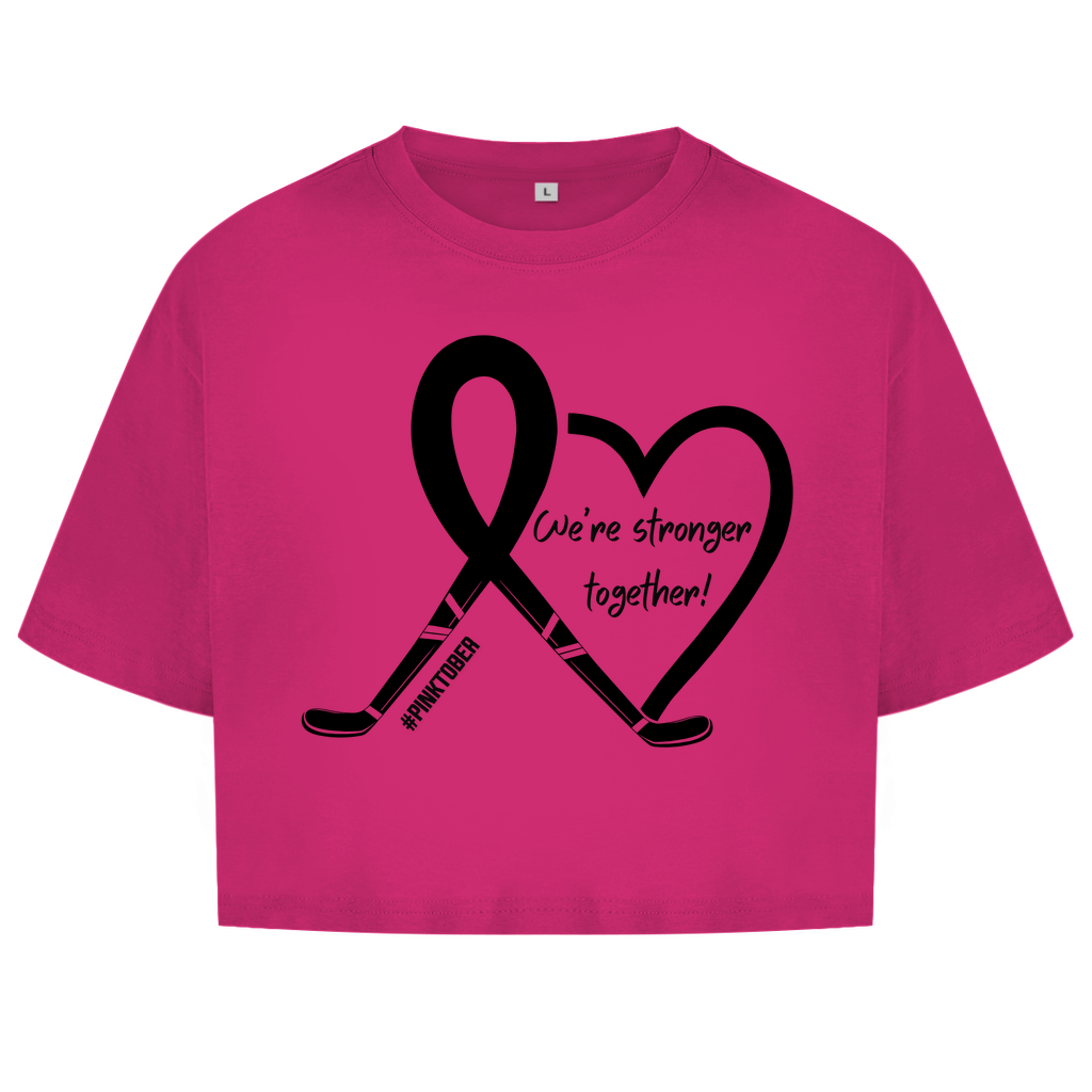 Ladies Crop Top PINKTOBER STRONGER TOGETHER