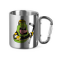 Edelstahltasse mit Karabinergriff HOCKEY SLIMER