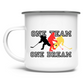 Emaille Tasse ONE TEAM-ONE DREAM GER
