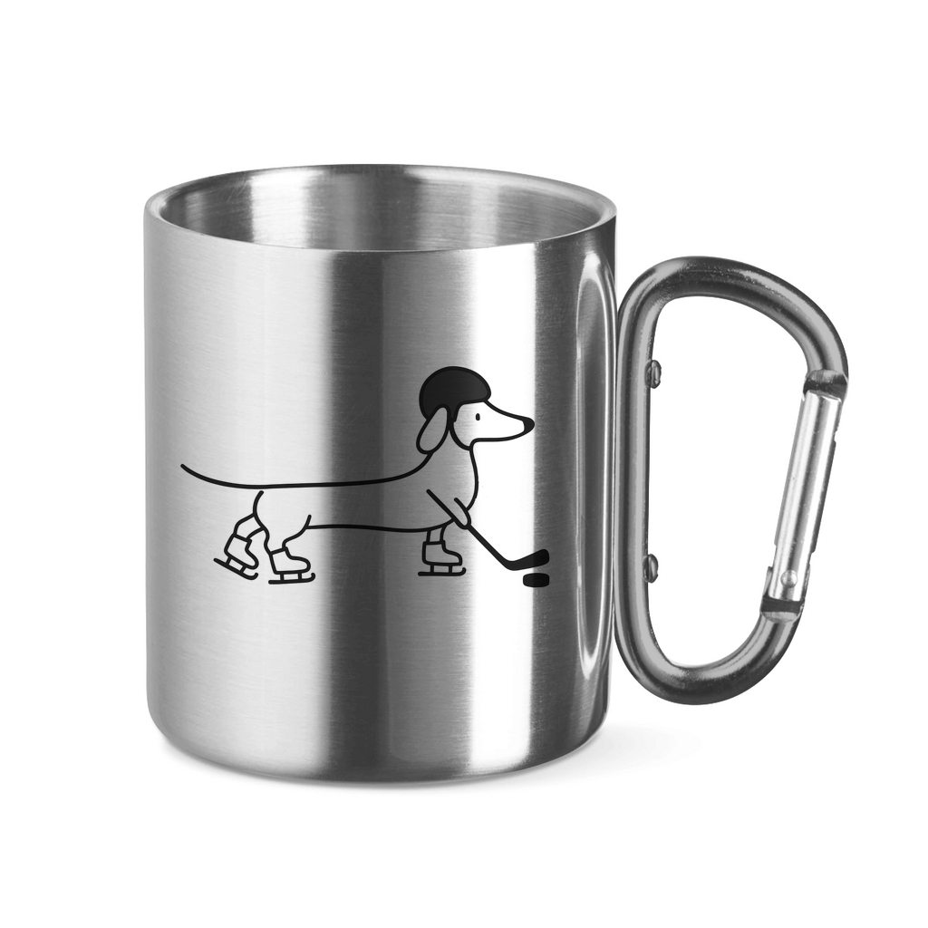 Edelstahltasse HOCKEY DACKEL