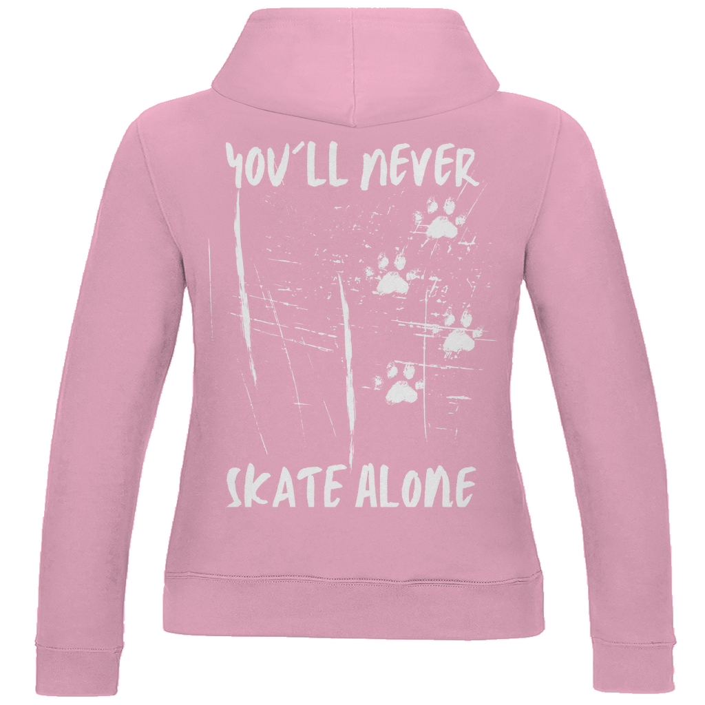 Ladies Hoodie NEVER SKATE ALONE (back)
