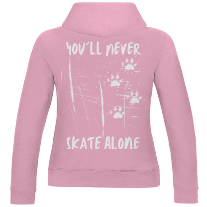 Ladies Hoodie NEVER SKATE ALONE (back)