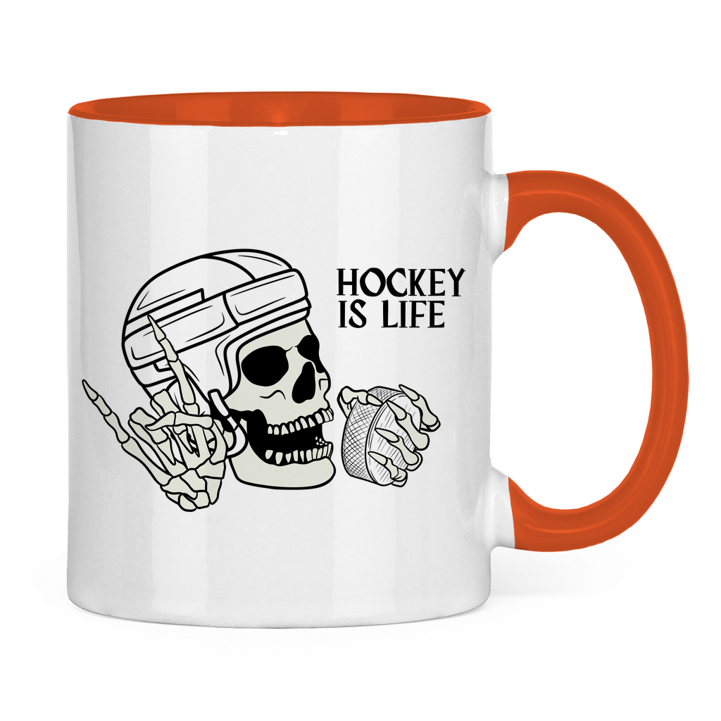 Tasse zweifarbig HOCKEY IS LIFE