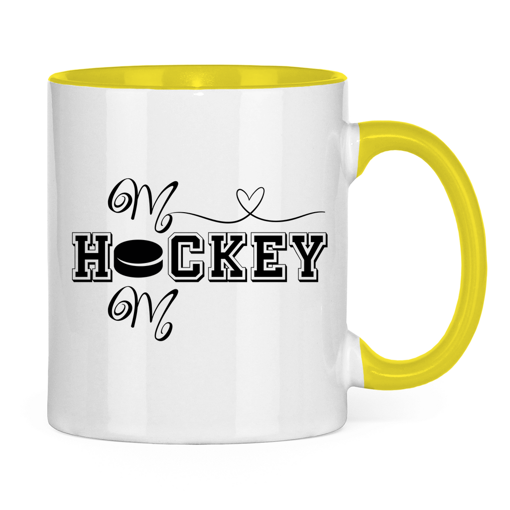 Tasse zweifarbig HOCKEY MOM HEART
