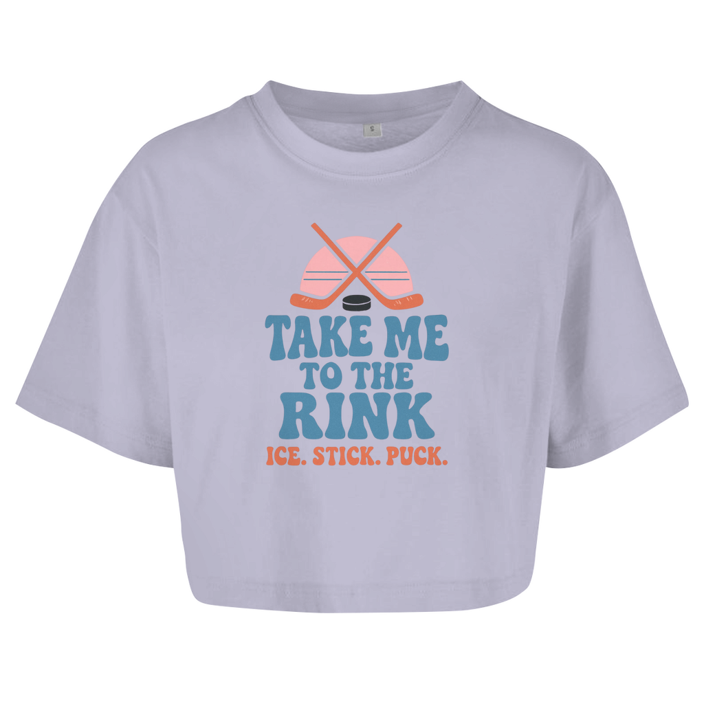 Ladies Crop Top TAKE ME TO THE RINK