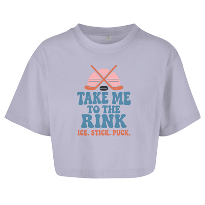 Ladies Crop Top TAKE ME TO THE RINK
