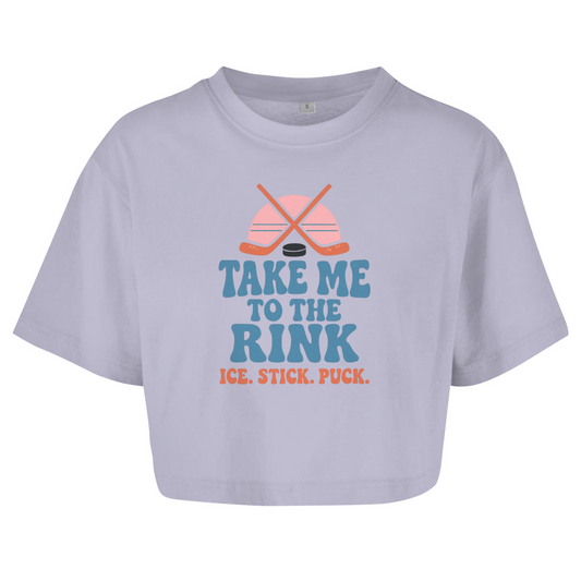 Ladies Crop Top TAKE ME TO THE RINK