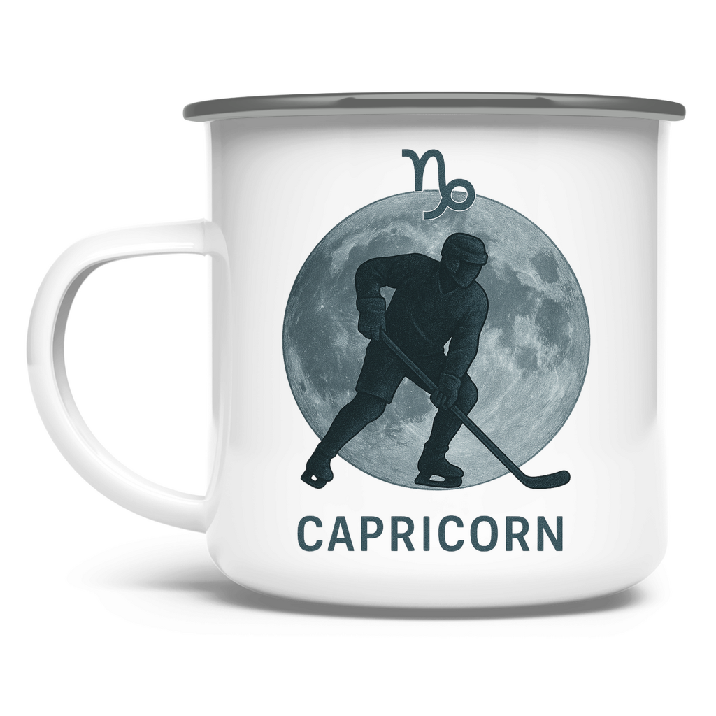 Emaille Tasse STERNZEICHEN CAPRICORN / STEINBOCK