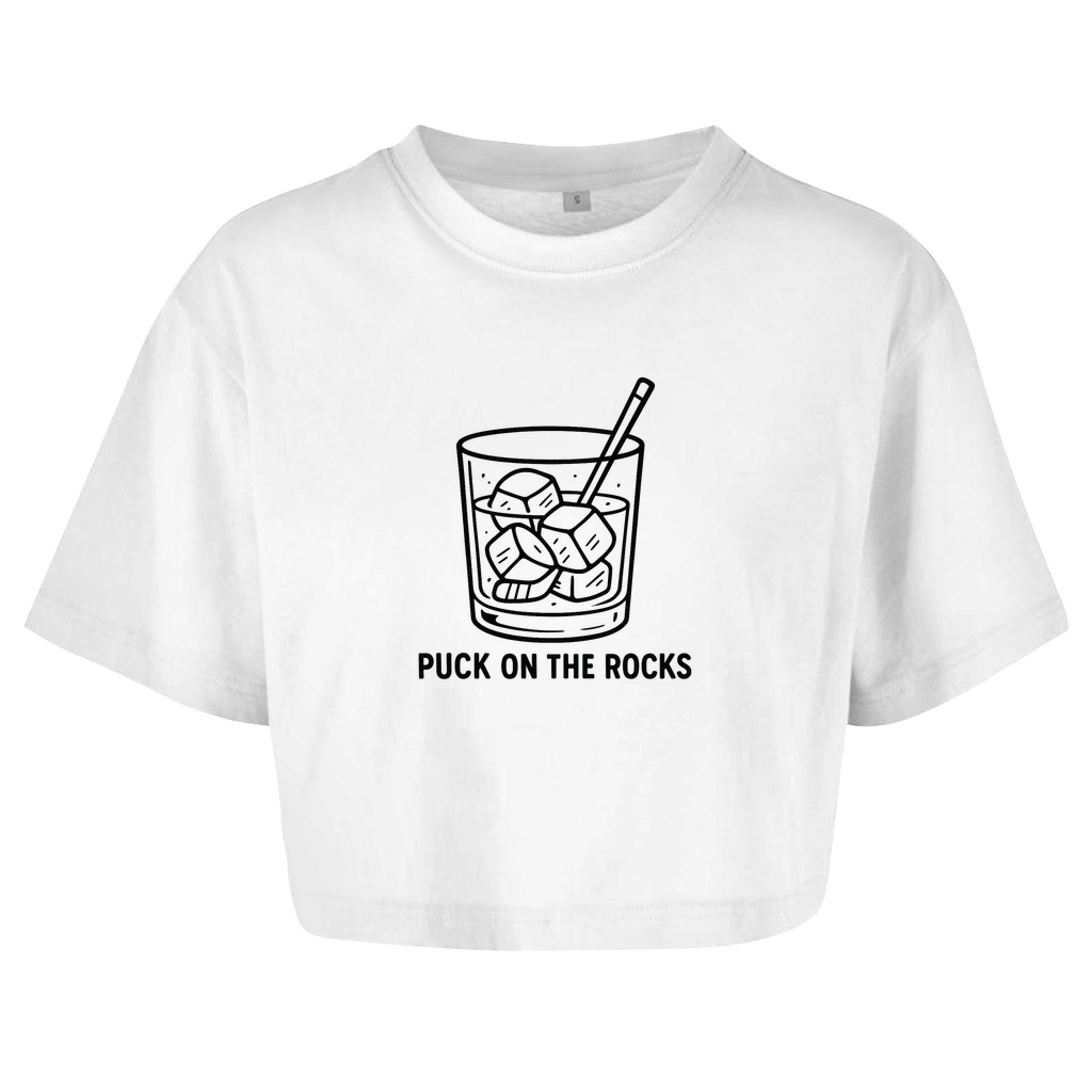 Ladies Crop Top PUCK ON THE ROCKS