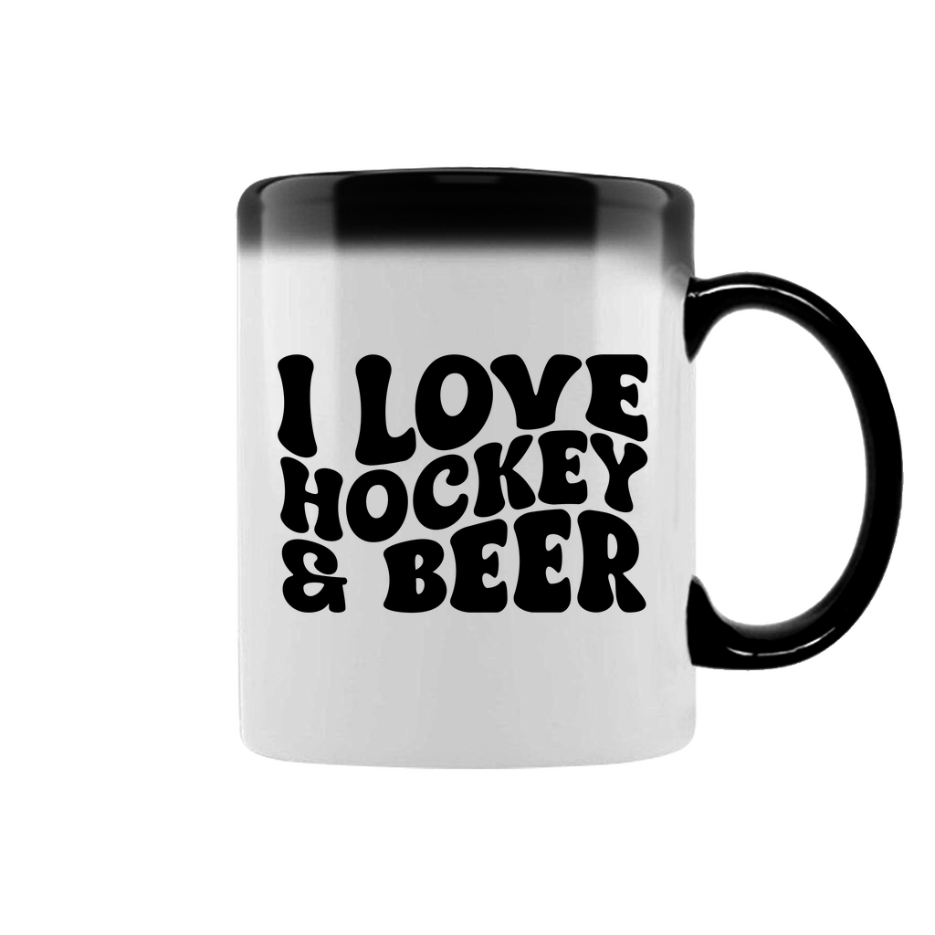 Zaubertasse  I LOVE HOCKEY & BEER