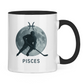 Tasse zweifarbig STERNZEICHEN PISCES / FISCH
