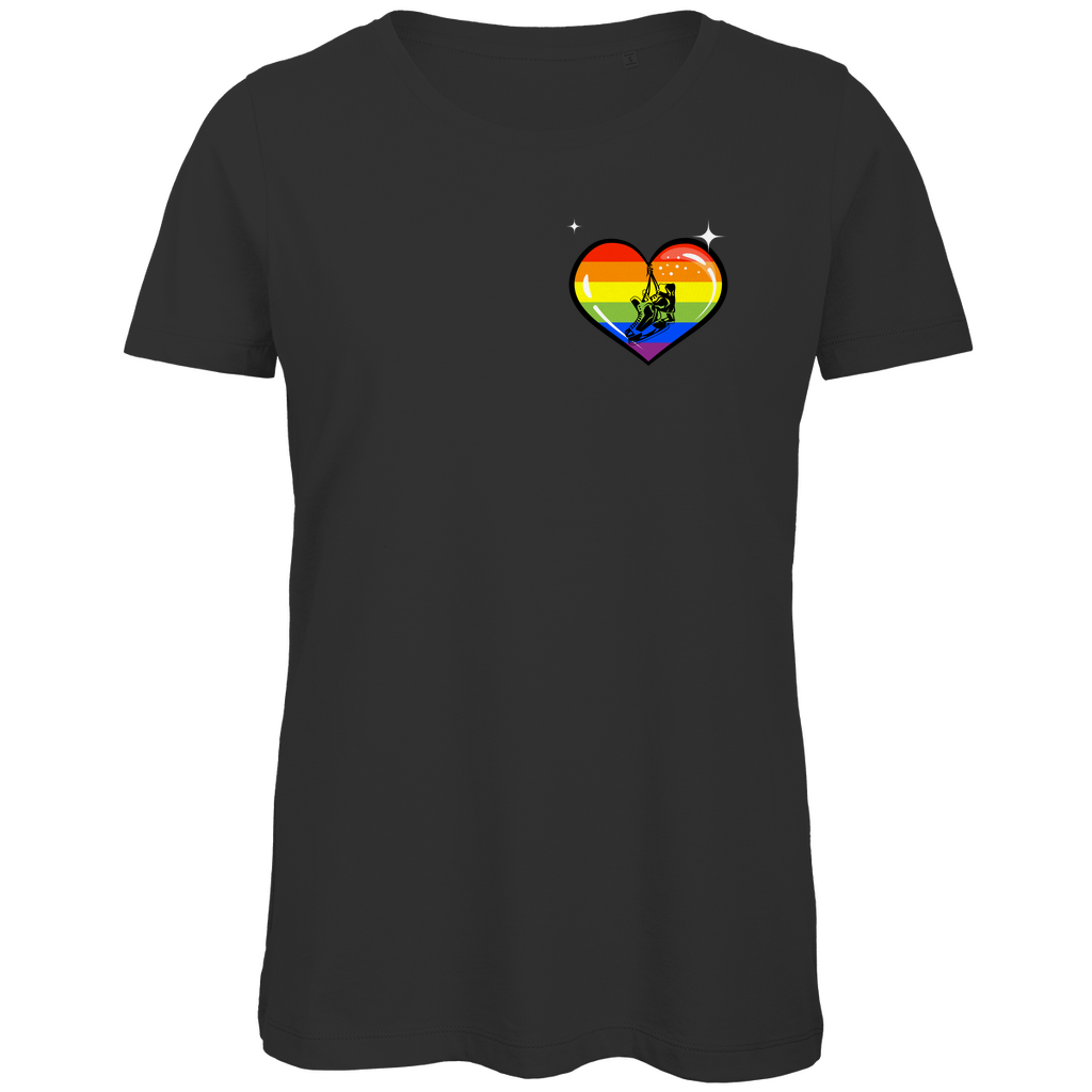 Ladies T-Shirt RAINBOW SKATE HEART
