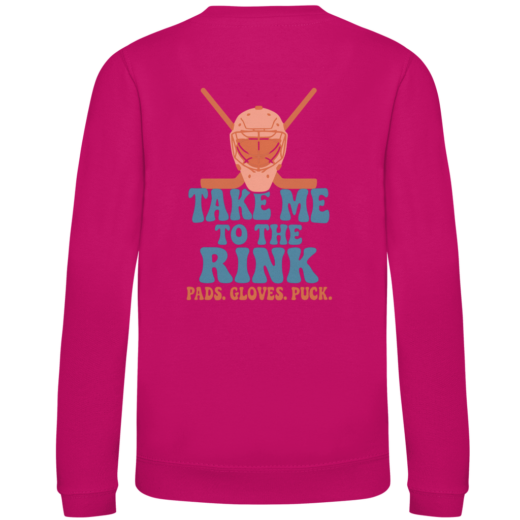 Kids Sweatshirt TAKE ME TO THE RINK GOALIE (back)