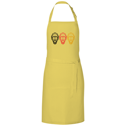 Grillschürze GOALIE MASKE SCHWARZ-ROT-GOLD