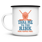Emaille Tasse TAKE ME TO THE RINK GOALIE