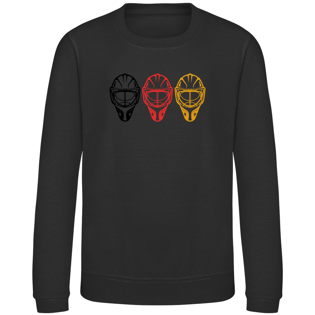 Kids Sweatshirt TEAM GOALIE MASKE SCHWARZ-ROT-GOLD