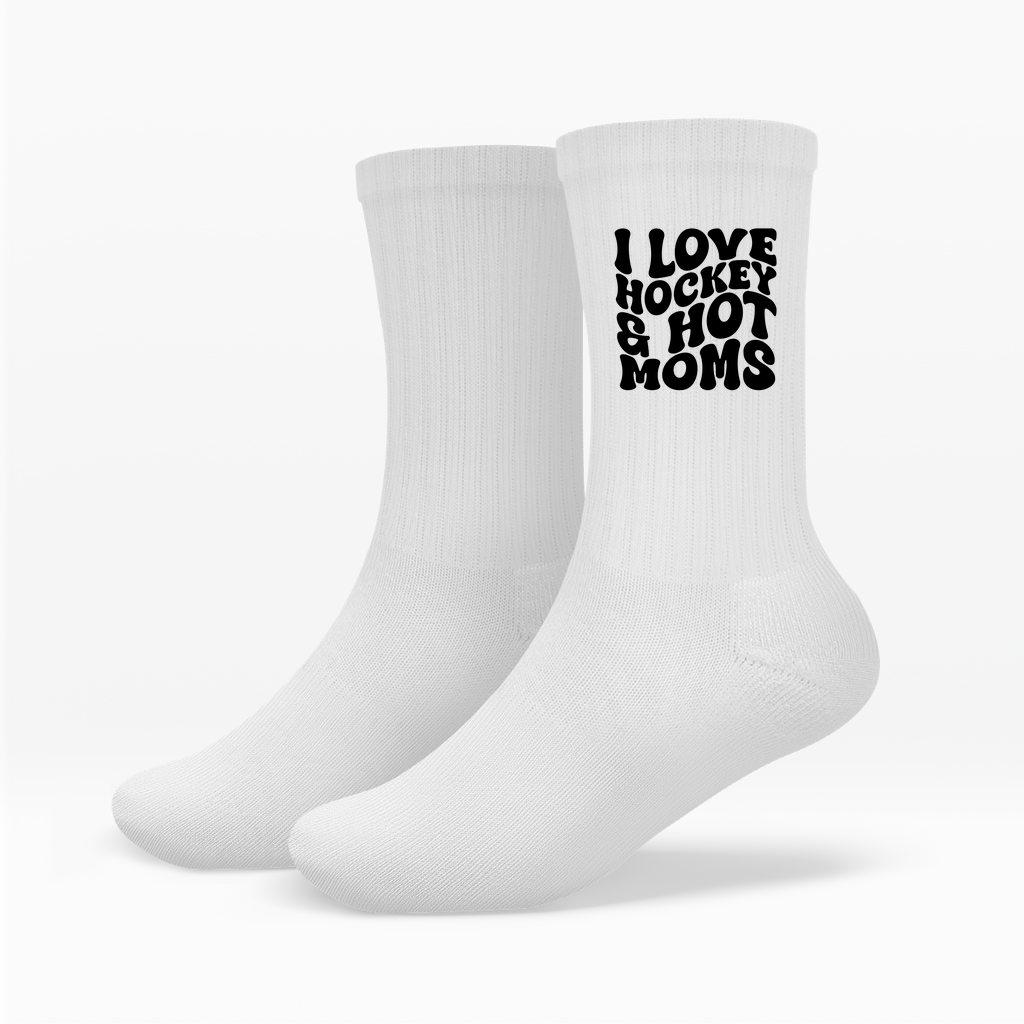 Socken I LOVE HOCKEY & HOT MOMS