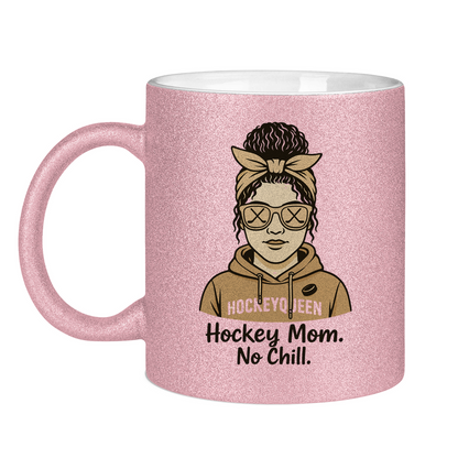 Glitzertasse HOCKEY MOM - NO CHILL
