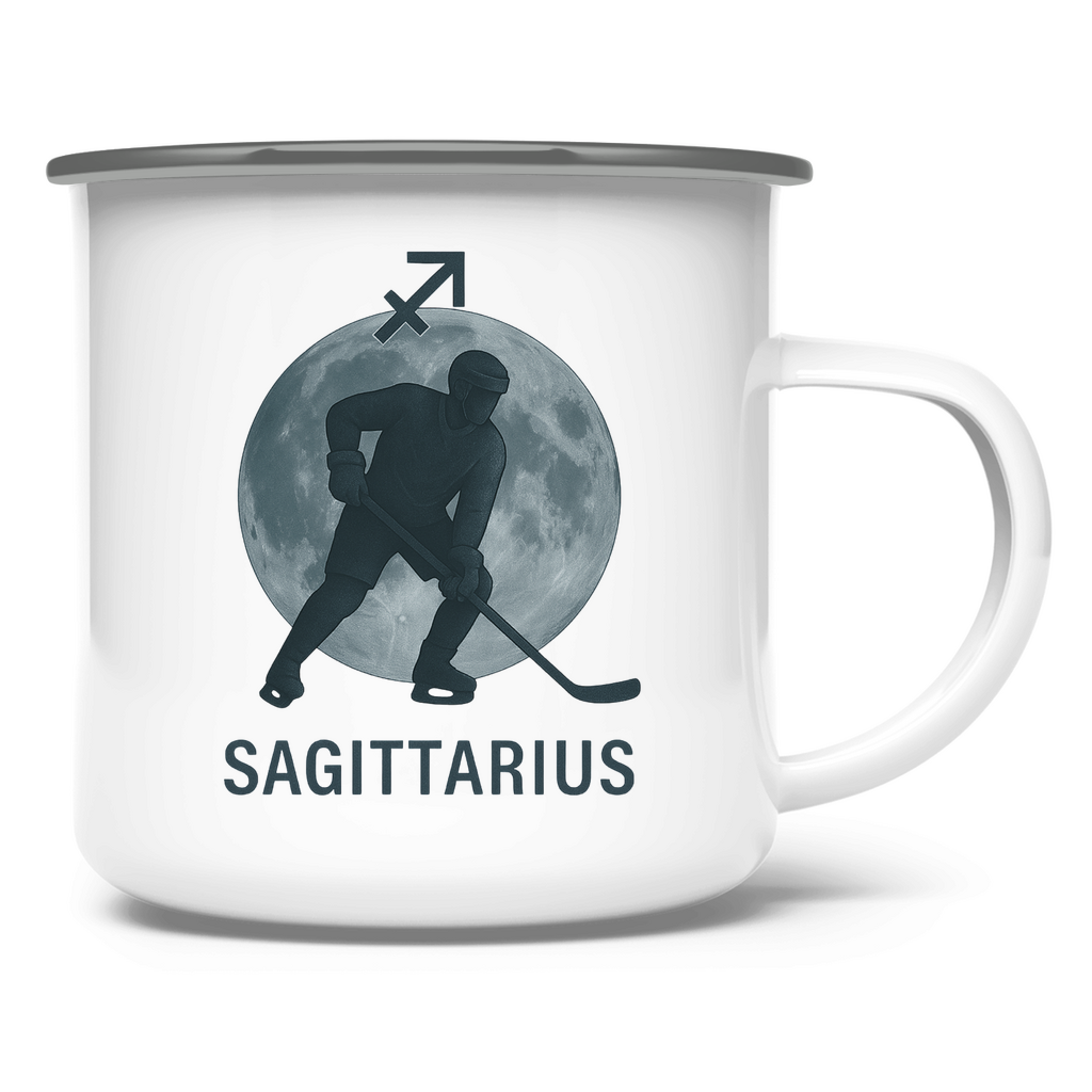 Emaille Tasse STERNZEICHEN SAGITTARIUS / SCHÜTZE