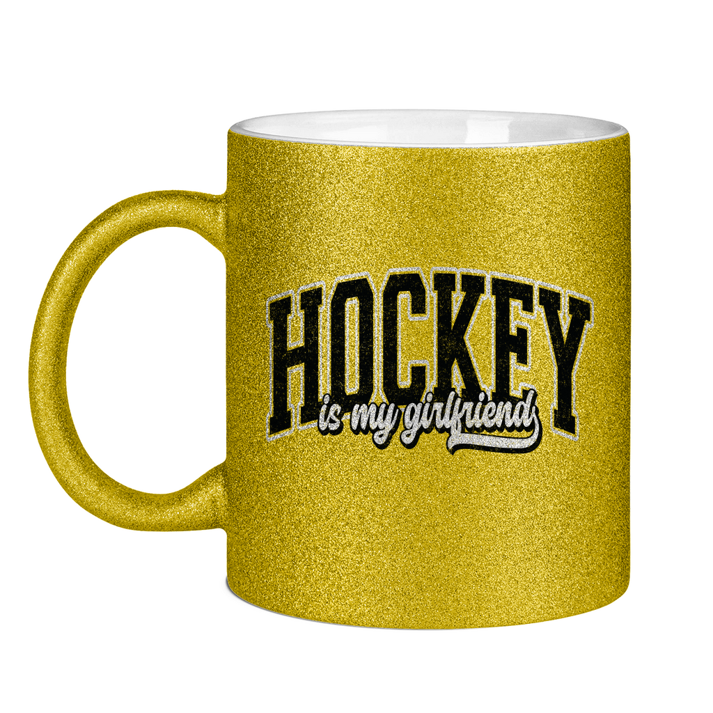 Glitzertasse HOCKEY IS MY GIRLFRIEND