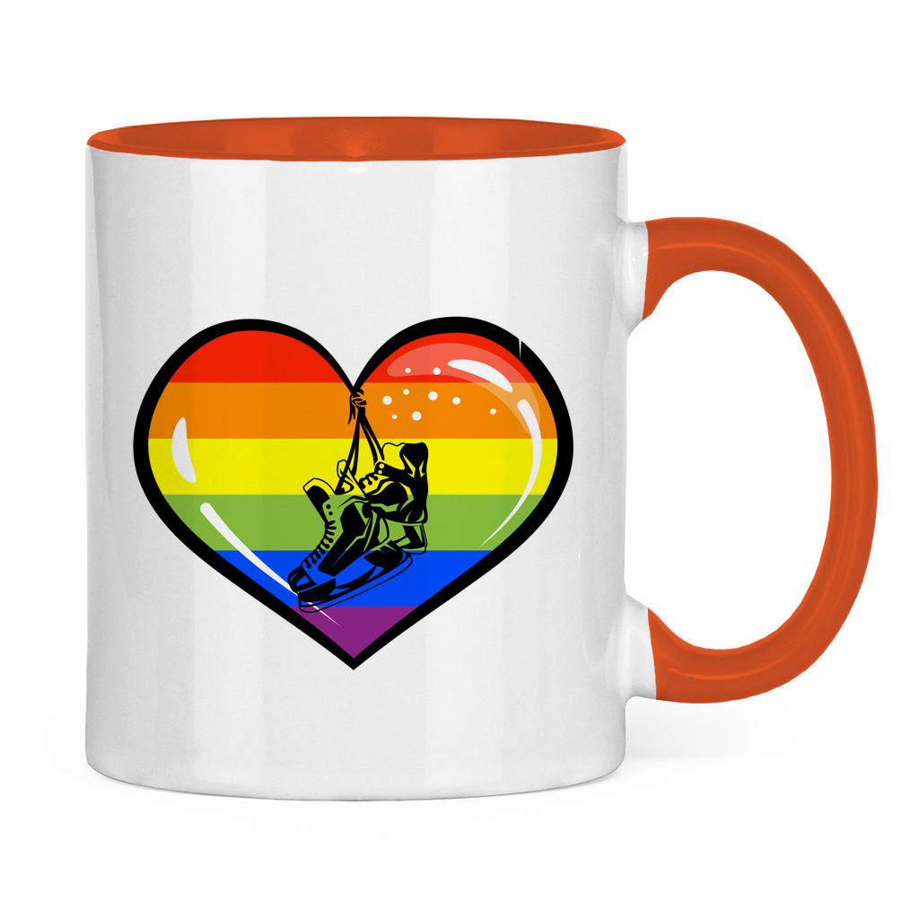 Tasse zweifarbig RAINBOW SKATE HEART