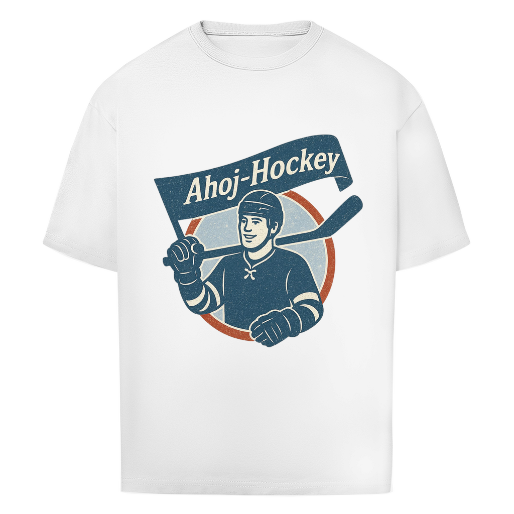 Oversize T-Shirt AHOJ-HOCKEY VINTAGE