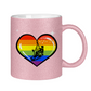 Glitzertasse RAINBOW SKATE HEART