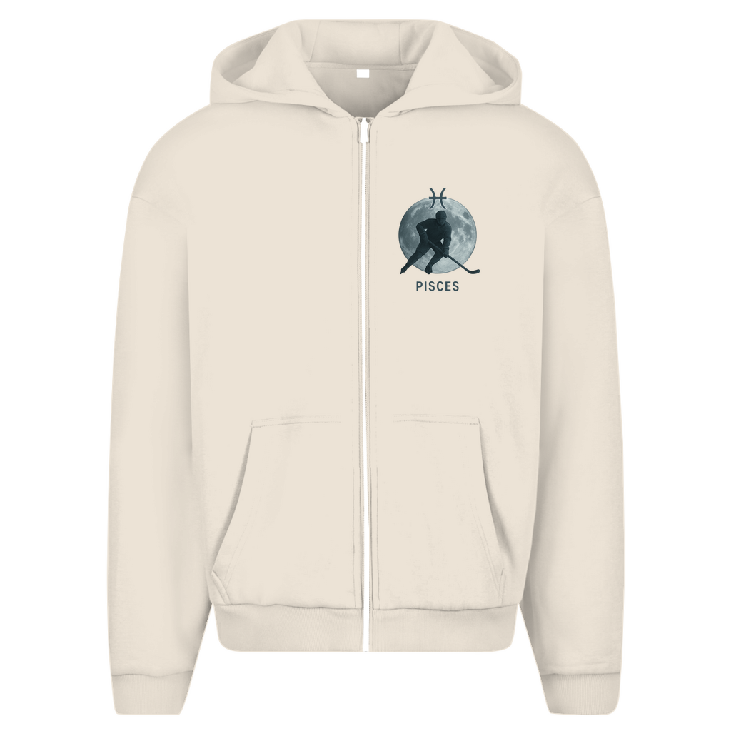 Oversize Zipper STERNZEICHEN PISCES / FISCH (front&back)