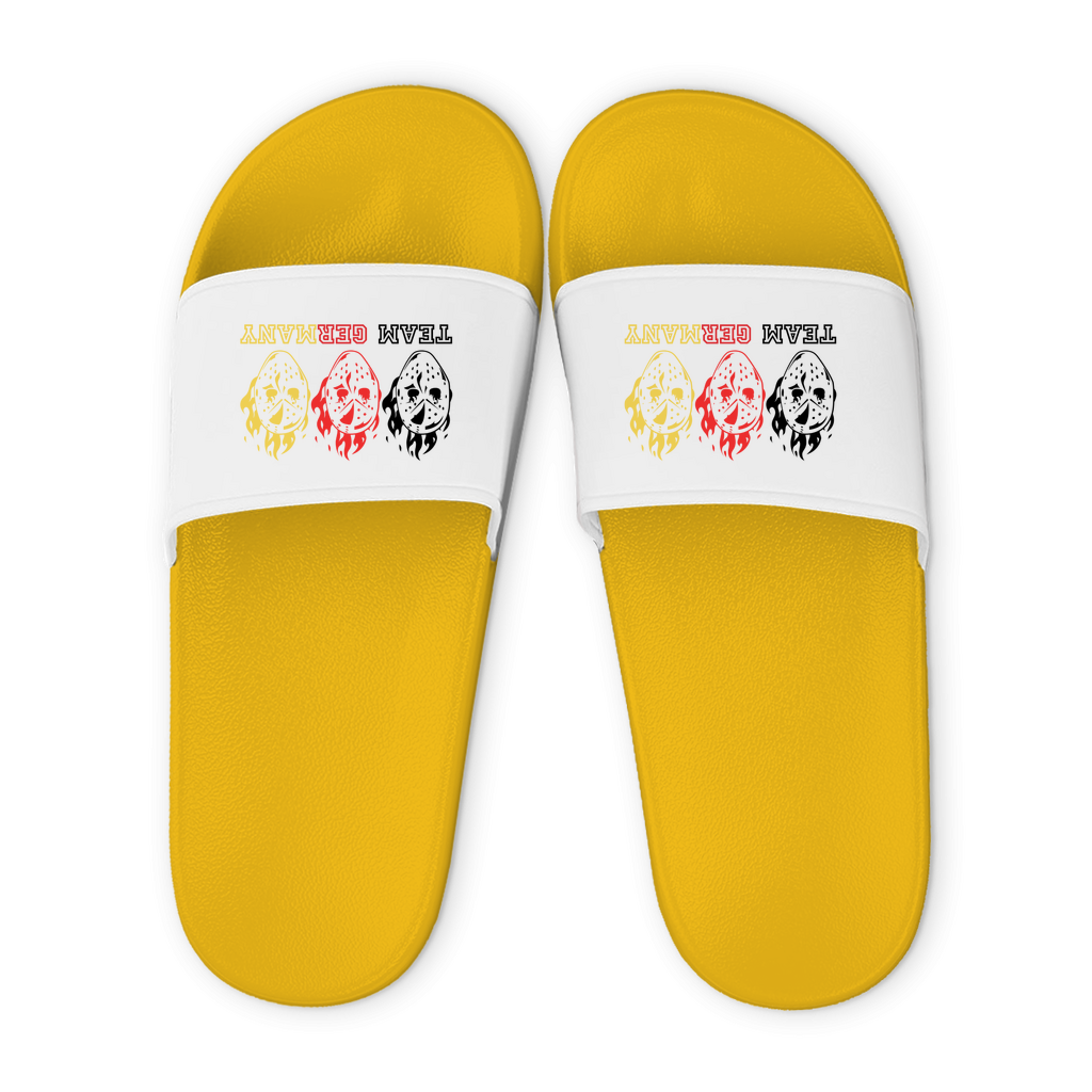 Badelatschen GOALIE MASKE SCHWARZ-ROT-GOLD