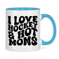 Tasse zweifarbig I LOVE HOCKEY & HOT MOMS