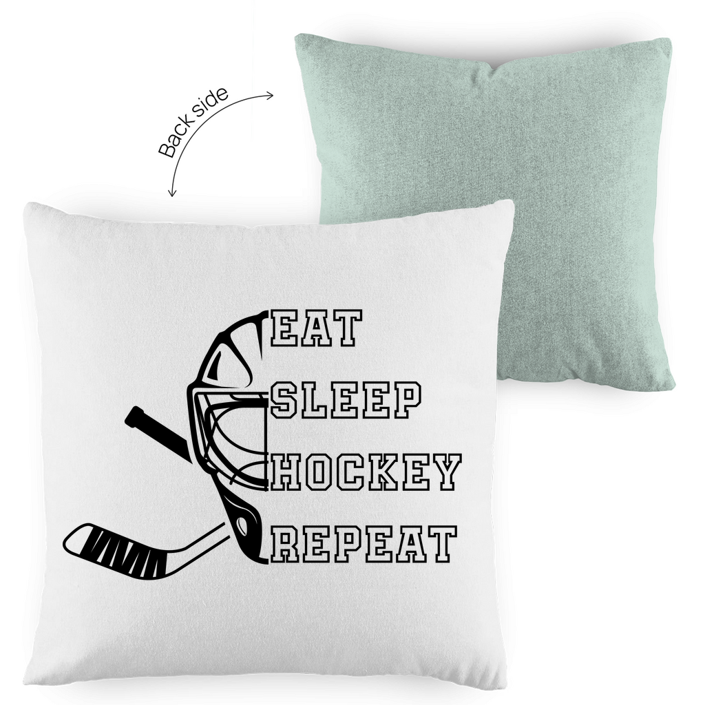 Kopfkissen zweifarbig EAT, SLEEP GOALIE