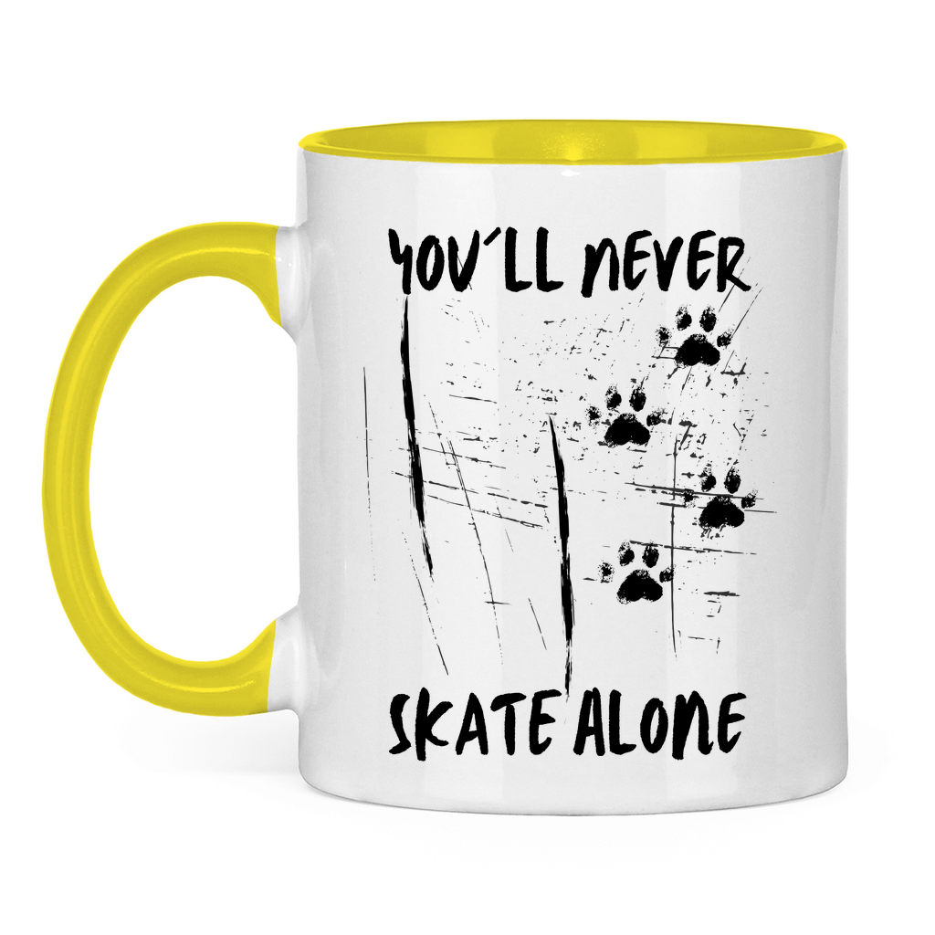 Tasse zweifarbig NEVER SKATE ALONE
