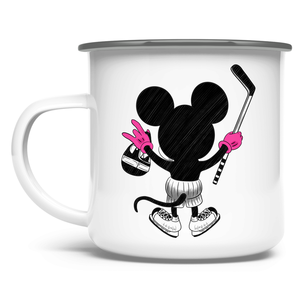 Emaille Tasse HOCKEYMOUSE PINK