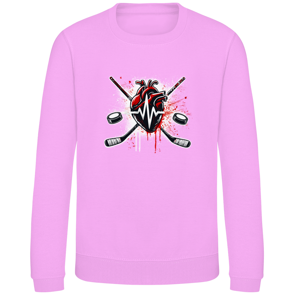 Kids Sweatshirt HOCKEY HEARTBEAT