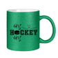 Glitzertasse HOCKEY MOM HEART