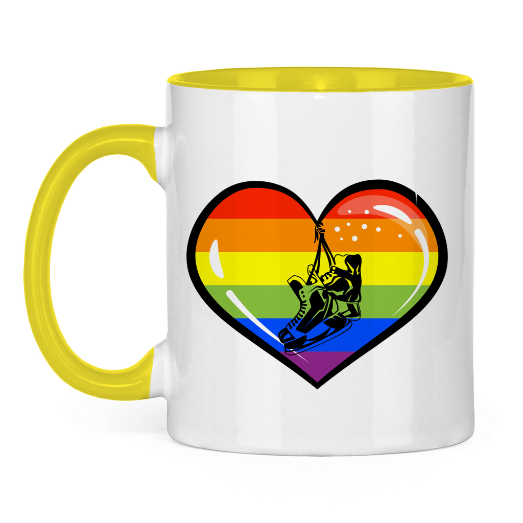 Tasse zweifarbig RAINBOW SKATE HEART