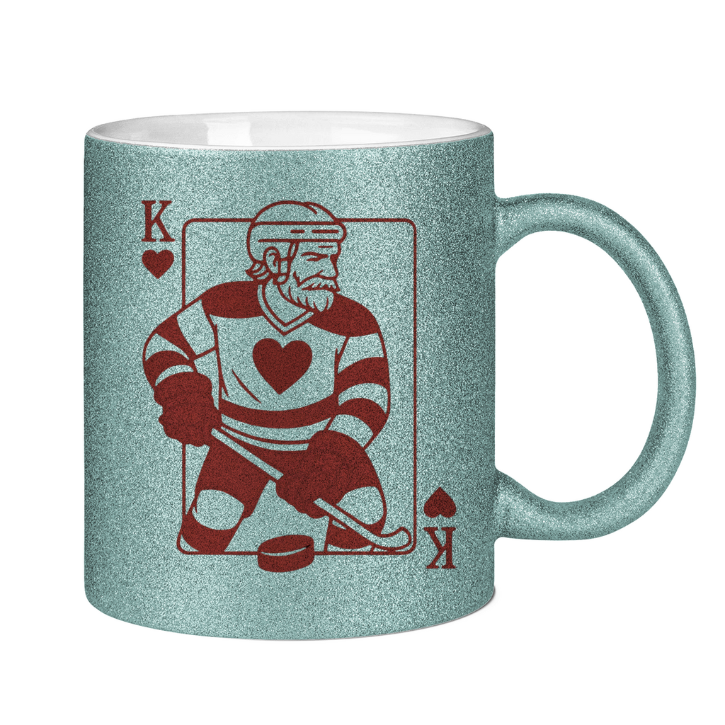 Glitzertasse HOCKEY HERZKÖNIG