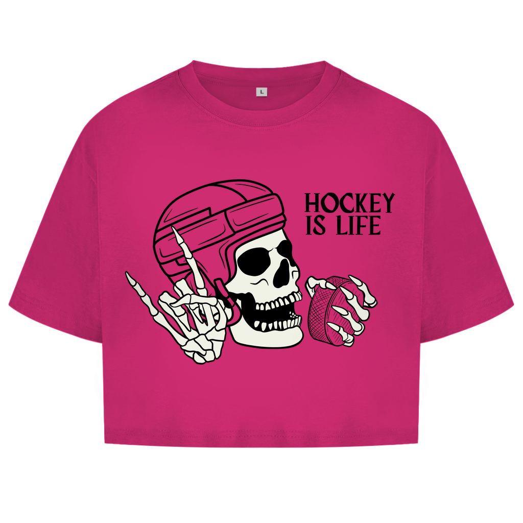 Ladies Crop Top HOCKEY IS LIFE
