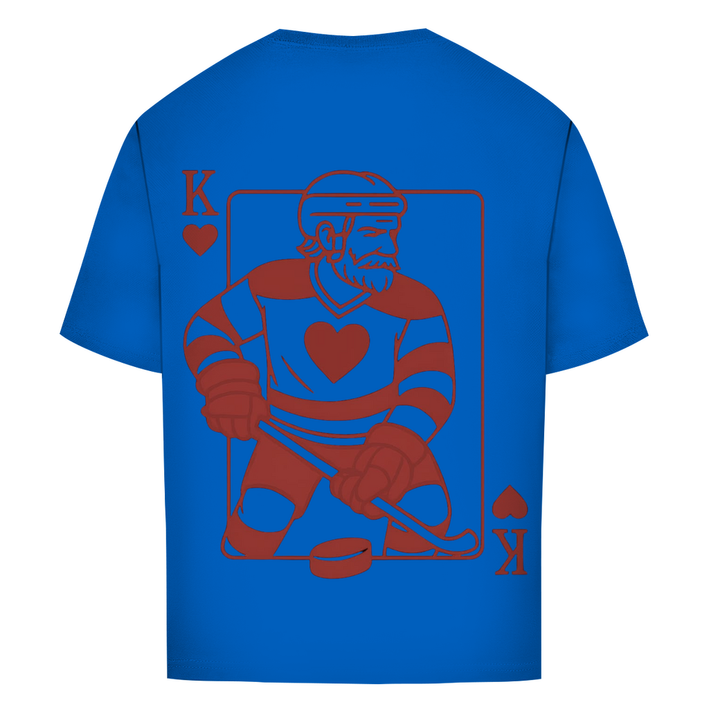 Oversize T-Shirt HOCKEY HERZKÖNIG (front&back)