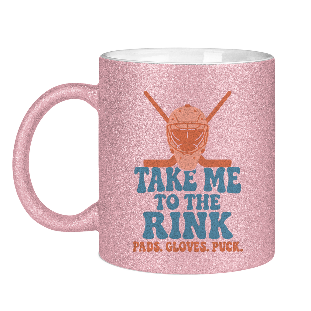 Glitzertasse TAKE ME TO THE RINK GOALIE