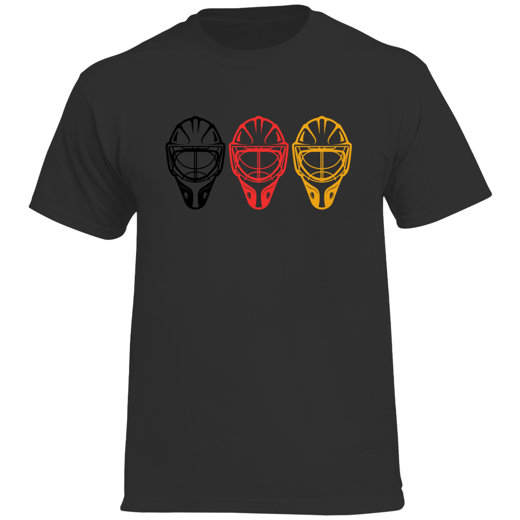 T-Shirt TEAM GOALIE MASKE SCHWARZ-ROT-GOLD