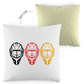 Kopfkissen zweifarbig GOALIE MASKE SCHWARZ-ROT-GOLD