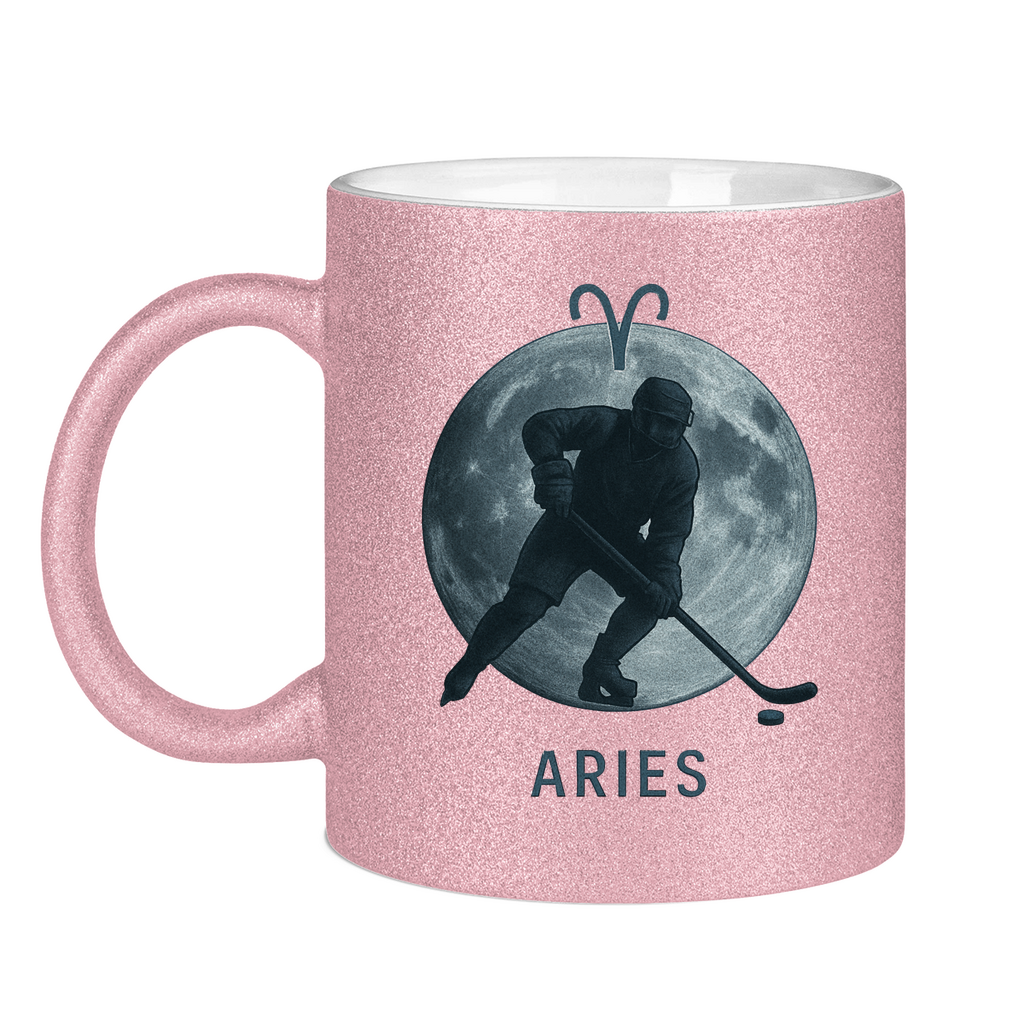 Glitzertasse STERNZEICHEN ARIES / WIDDER