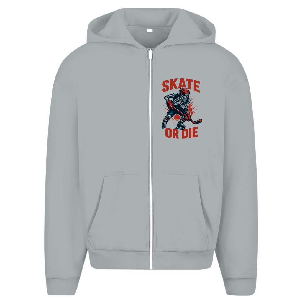 Oversize Zipper HALLOWEEN SKATE OR DIE (front&back)