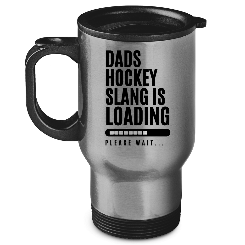Edelstahl-Thermobecher HOCKEYDADS SLOGAN