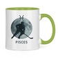 Tasse zweifarbig STERNZEICHEN PISCES / FISCH