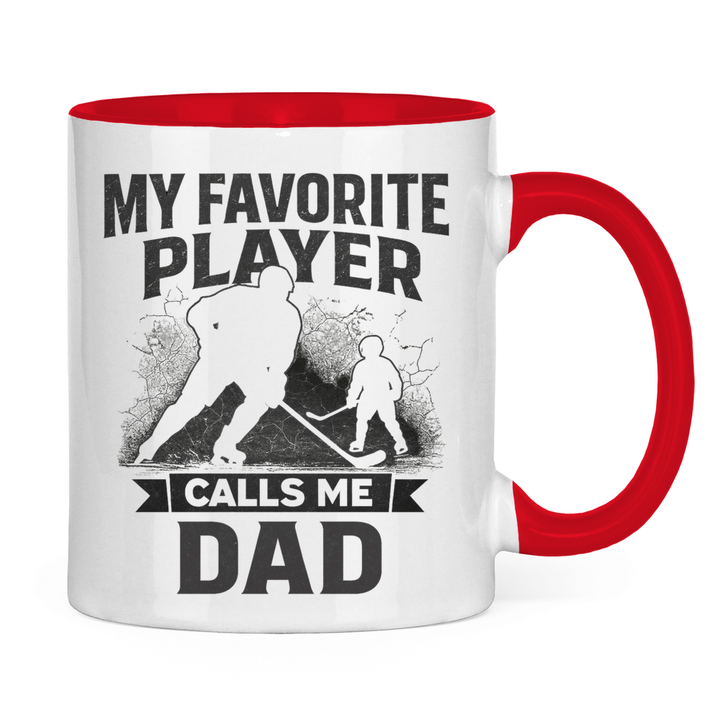 Tasse zweifarbig HOCKEYDAD FAVORITE PLAYER