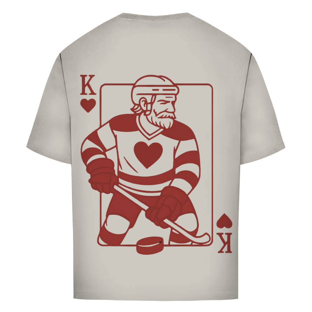 Oversize T-Shirt HOCKEY HERZKÖNIG (front&back)
