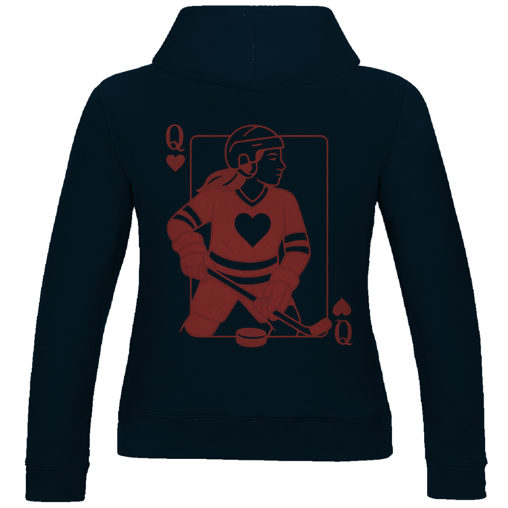 Ladies Hoodie  HOCKEY HERZKÖNIGIN (front&back)